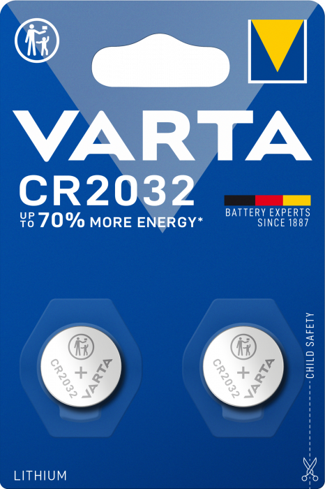 Baterie Litiu Varta CR 2032 3V blister 2 buc-big