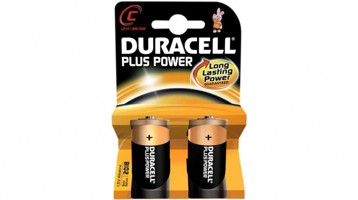 Baterii alcaline Duracell Plus MN1400, C,R14, blister de 2 buc-big