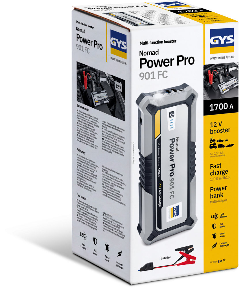 Booster auto GYS NOMAD POWER PRO 901 – 900A – Power Bank 92.5Wh [4]