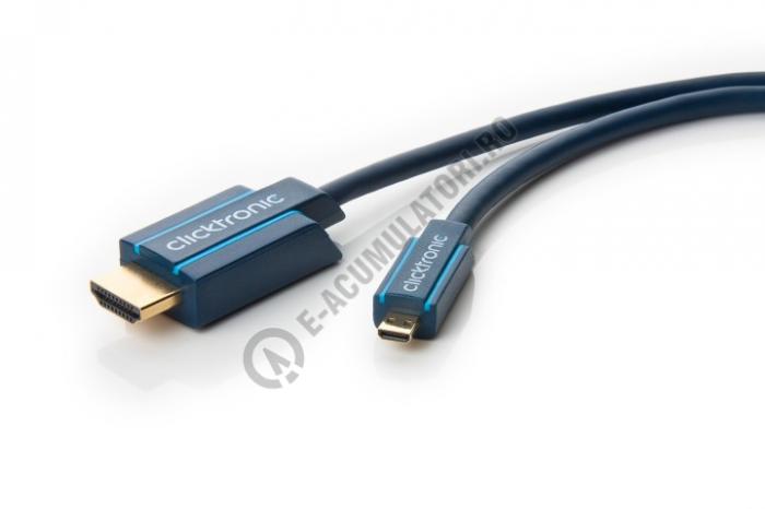 Cablu adaptor High Speed HDMI- micro HDMI Ethernet 1 m Clicktronic cod 70326-big