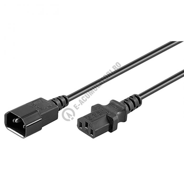 Cablu alimentare prelungitor 1.5m IEC 320 C13/IEC 320 C14 Goobay cod 68602-big