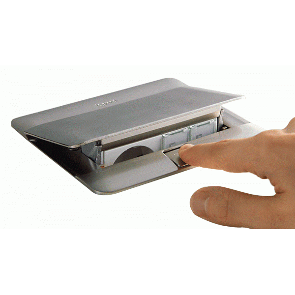 Caseta tip pop-up Aluminiu Otel slefuit 3 Module  Legrand 054020 [4]