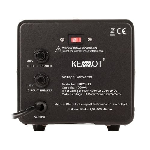 Convertor tensiune 800W 1000VA Kemot URZ3422 – 230V ↔ 115V, toroidal, protectii multiple [2]