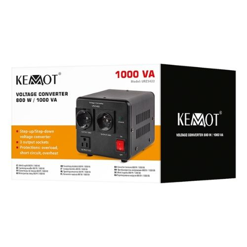 Convertor tensiune 800W 1000VA Kemot URZ3422 – 230V ↔ 115V, toroidal, protectii multiple [3]