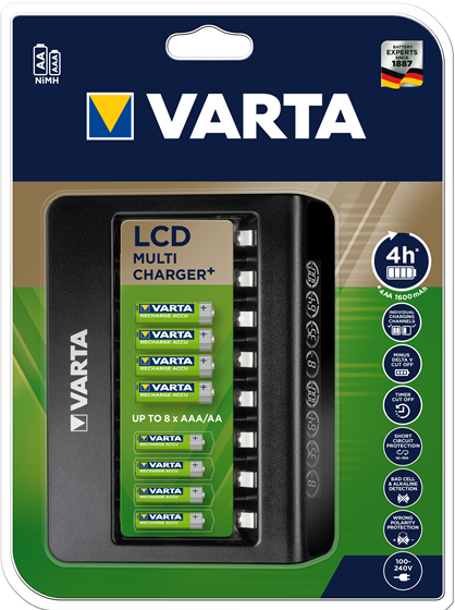Incarcator Varta LCD Multi Charger+ 57681 AAA, AA 8 canale-big