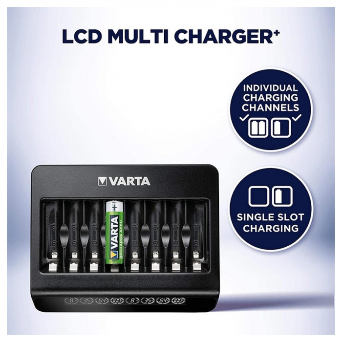 Incarcator Varta LCD Multi Charger+ 57681 AAA, AA 8 canale-big