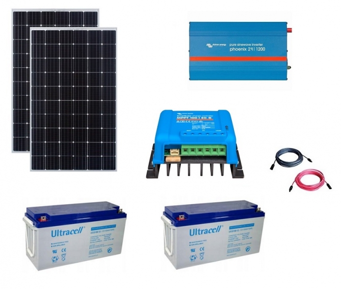 Kit Fotovoltaic Off-Grid 600W cu invertor de 1200VA-big