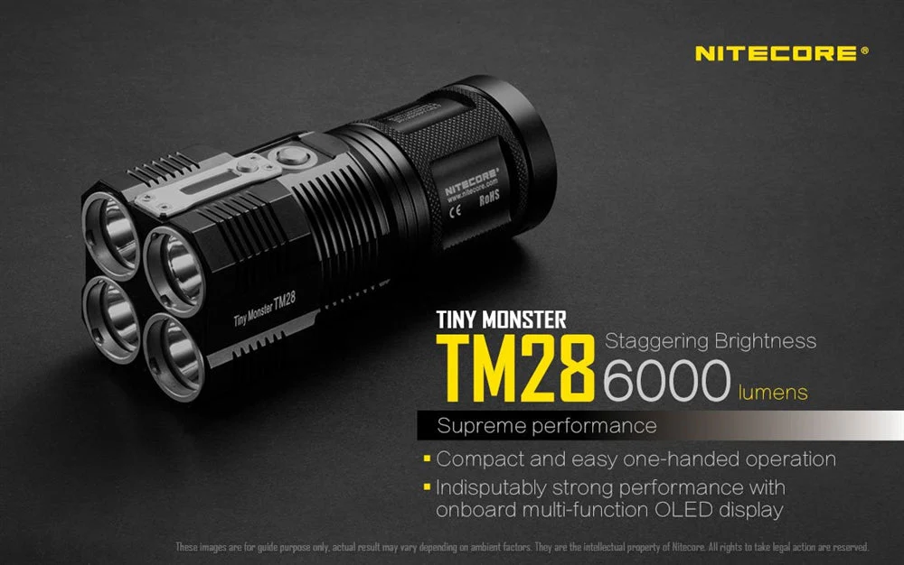Lanterna Nitecore tactica TM28 4 x 18650 3100mah [3]