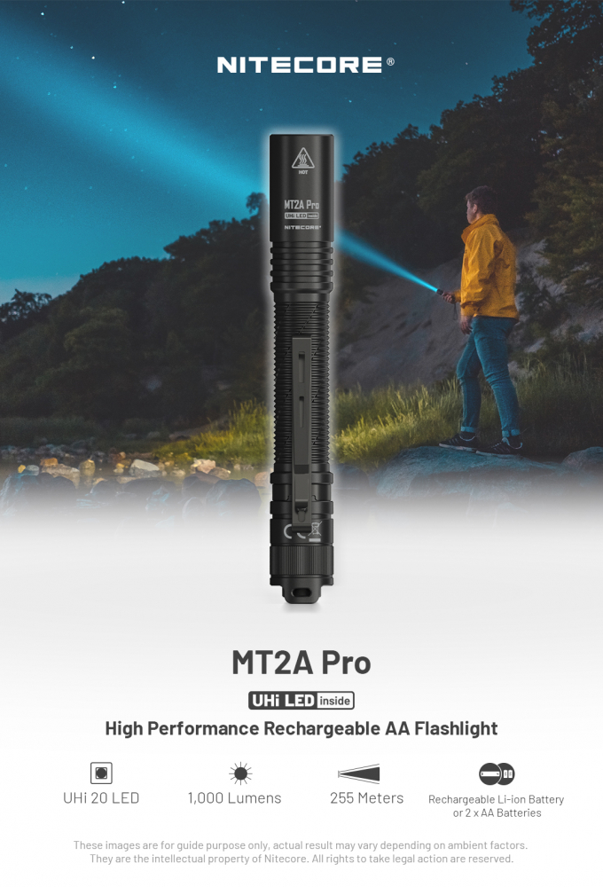 Lanterna Nitecore tactica MT2A Pro 1x NL1416R 1600mah [3]