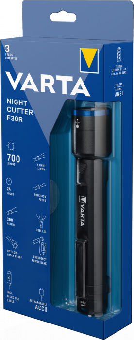 Lanterna Varta Night Cutter F30R Reincarcabila Li-Ion 18901-big