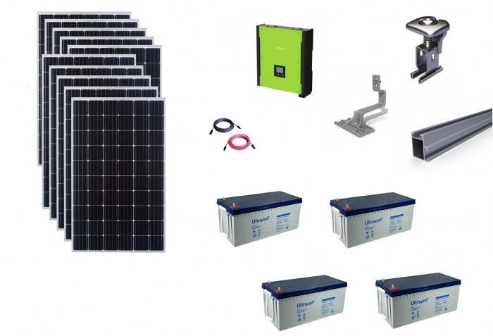 Sistem fotovoltaic hibrid Poweracu 3kwp prindere tigla-big