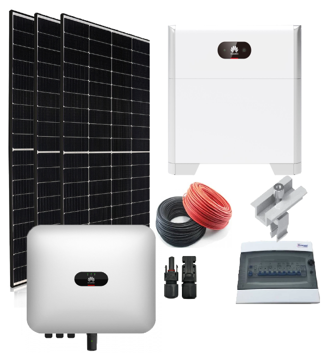 Sistem Fotovoltaic Mono Huawei On-Grid 5kWp, stocare 5kWh  - Plata in 96 de rate egale, avans ZERO! [1]