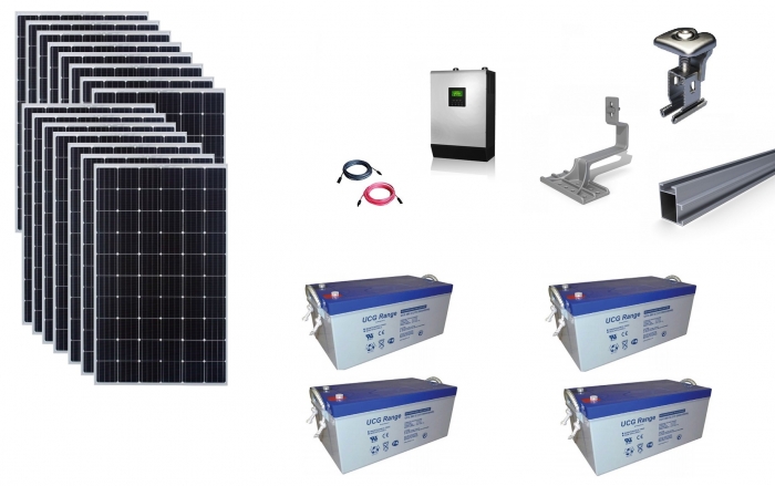 Sistem fotovoltaic off-grid Poweracu 5kwp prindere tigla cu stocare Ultracell-big