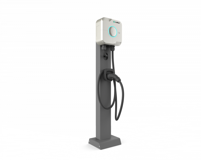 Statie de incarcare trifazata 22 KW, cablu de incarcare (5m) inclus + Stalp statie de incarcare compatibil EV EVO-big