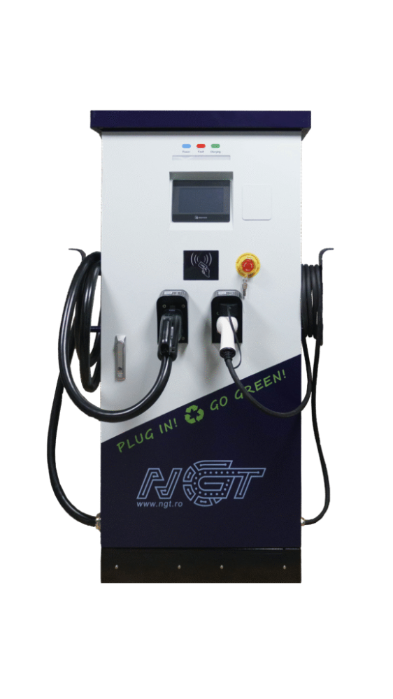 Stație de Încărcare NGT 82KW – AC/DC, CCS2 + Type 2, Ecran 7” Touch [1]