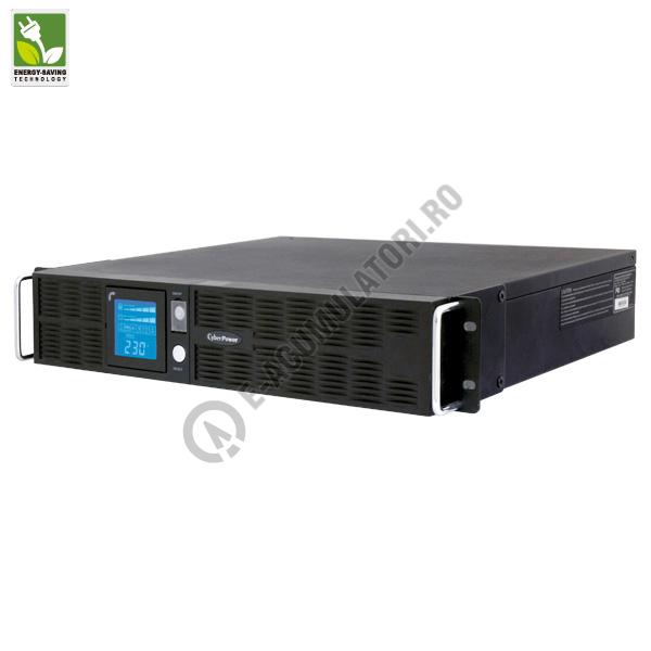 UPS Rackabil Cyber Power PR1000ELCDRT2U Line-Interactive 1000VA 700W AVR, LCD Display, 8 IEC OUTLETS, USB & Serial port-big