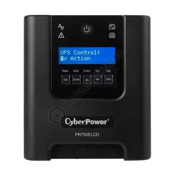 UPS Cyber Power PR750ELCD Line-Interactive 750VA 675W AVR, LCD Display, 8 IEC OUTLETS, USB & Serial port-big