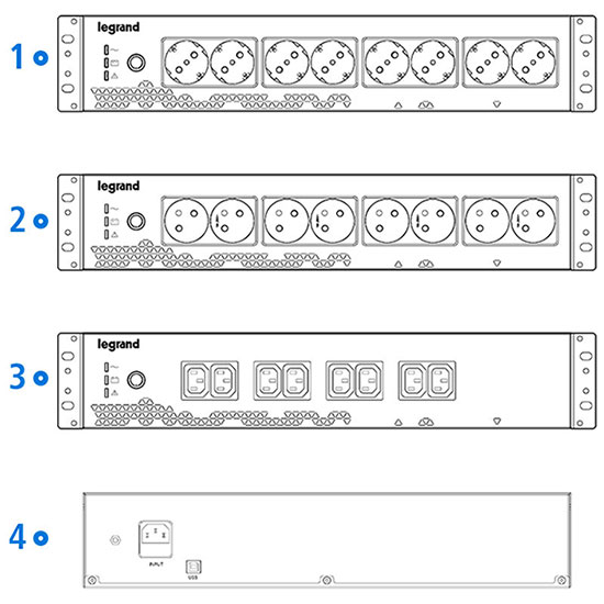 UPS Legrand KEOR PDU monofazat 800VA/480W iesire 8xIEC [2]