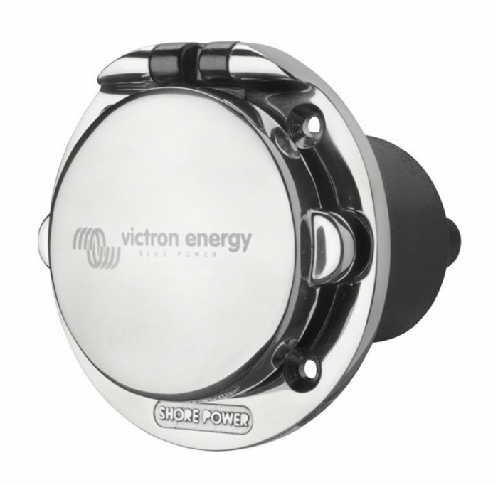 Victron Energy Power Inlet stainless steel with cover 32A/250Vac (2p/3w)-big