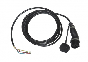 Cabluri de incarcare vehicule electrice - Cablu de încărcare tip 2 la capăt deschis, trifazat, 32A, 10m