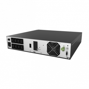 UPS nJoy Aster 2K, 2000VA/1800W, LCD Display, online dubla-conversie, 8 IEC C13 cu Protectie, Management, rack 2U3