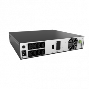 UPS nJoy Aster 2K, 2000VA/1800W, LCD Display, online dubla-conversie, 8 IEC C13 cu Protectie, Management, rack 2U4