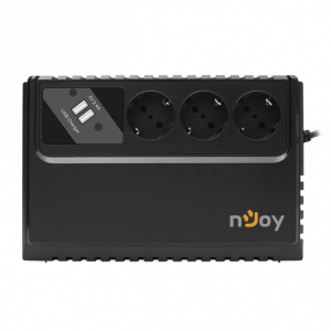 UPS nJoy Renton 650 USB, 650VA/360W, 3 Prize Schuko cu protectie, 2 x USB charger3