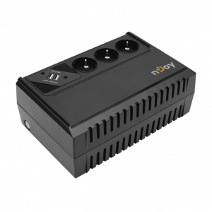 UPS nJoy Renton 650 USB, 650VA/360W, 3 Prize Schuko cu protectie, 2 x USB charger0