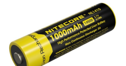 Acumulatori, Baterii si Incarcatoare Uzuale - Acumulator Li-Ion 14500 Nitecore 1000 mAh NL1410