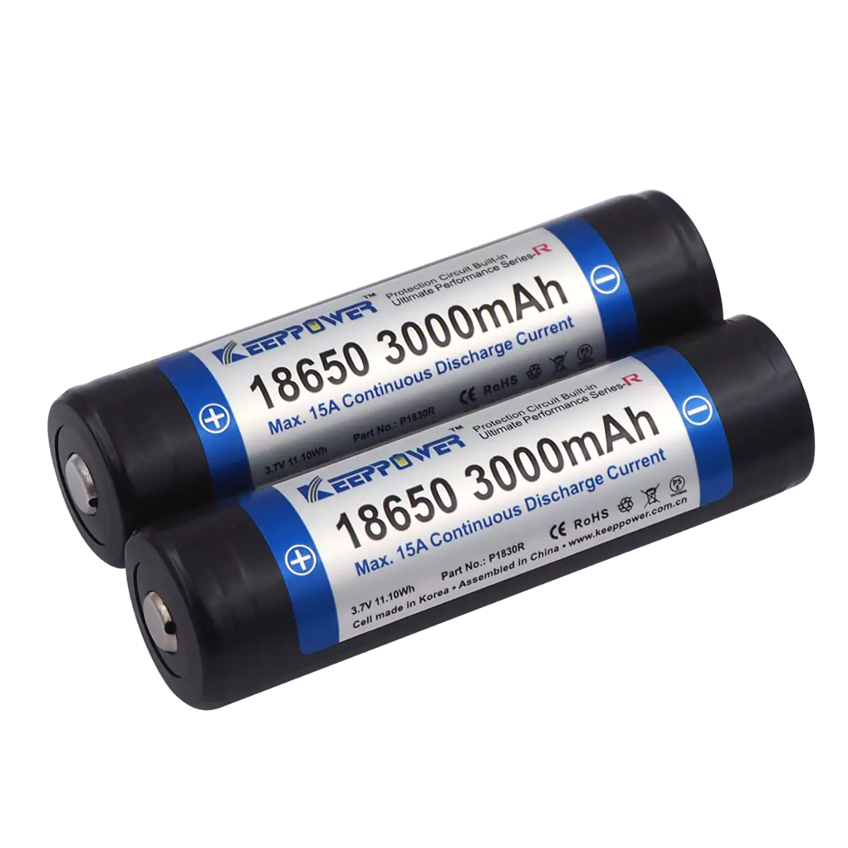 Acumulatori, Baterii si Incarcatoare Uzuale - Acumulator 18650 Li-Ion 3000 mah Keeppower PCB 15A P1830R