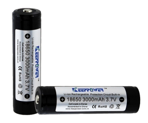 Acumulatori, Baterii si Incarcatoare Uzuale - Acumulator 18650 Li-Ion 3000 mah Keeppower PCB P1830K