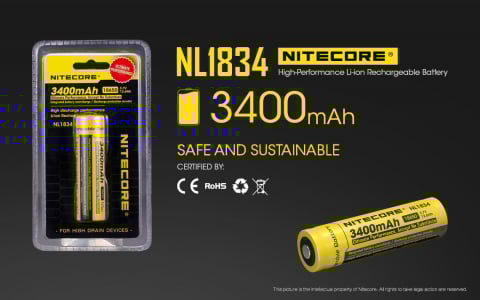 Acumulator 18650 Li-Ion 3400 mah Nitecore NL1834 [1]