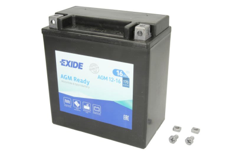 SLA AGM (Sealed Lead Acid) - Acumulator Moto AGM Ready AGM12-16 Exide 12V 16Ah 170A echivalent cu YTX16-BS