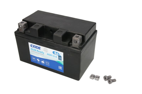 SLA AGM (Sealed Lead Acid) - Acumulator Moto AGM Ready AGM12-8 Exide 12V 8.6Ah 145A echivalent cu YTZ10S-BS