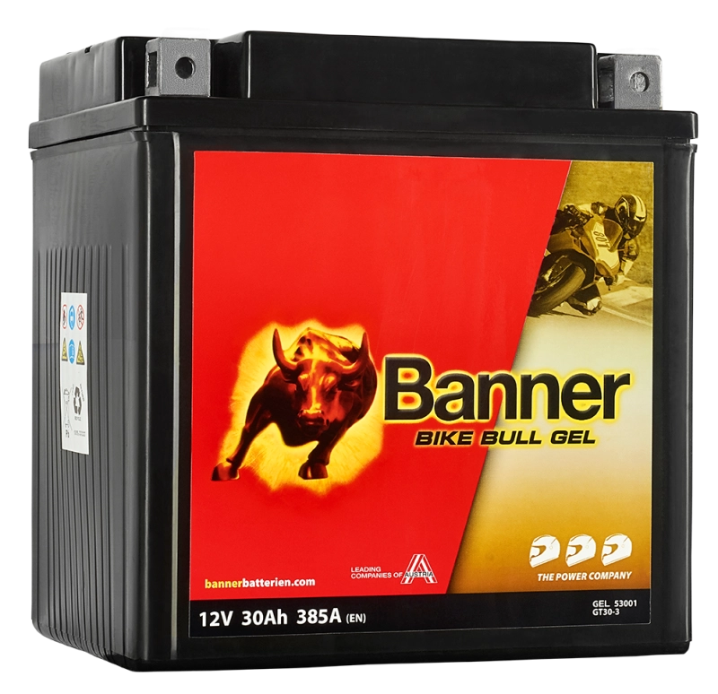SLA AGM (Sealed Lead Acid) - Acumulator Moto BGTX30-3 Banner AGM Plus 12V 30Ah 385A echivalent YTX30L-BS 53001