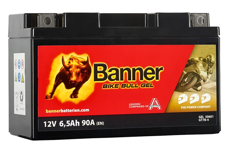 SLA AGM (Sealed Lead Acid) - Acumulator Moto BGT7B-4 Banner AGM Plus 12V 6.5Ah 90A echivalent YT7B-BS 50601