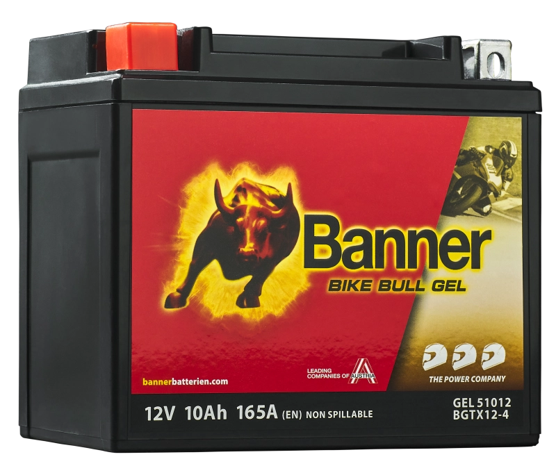 SLA AGM (Sealed Lead Acid) - Acumulator Moto BGTX12-4 Banner AGM Plus 12V 10Ah 165A echivalent YTX12-BS 51012