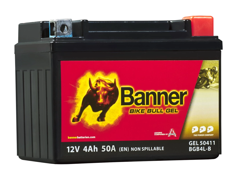SLA AGM (Sealed Lead Acid) - Acumulator Moto BGB4L-B Banner AGM Plus 12V 4Ah 50A echivalent GB4L-B 50411