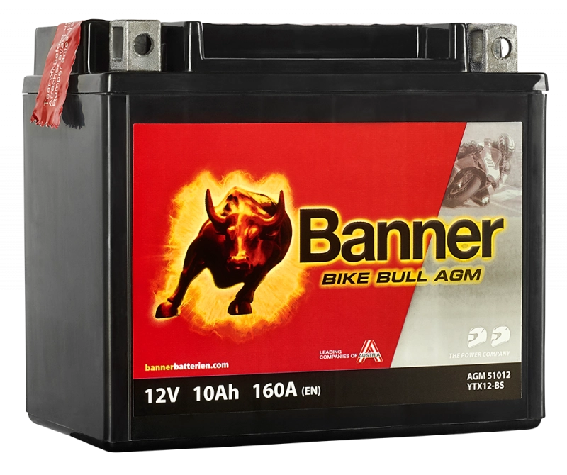 AGM - Acumulator Moto BTX12-BS Banner AGM 12V 10Ah 160A echivalent YTX12-BS 51012