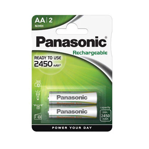 Acumulatori, Baterii si Incarcatoare Uzuale - Acumulator Panasonic Ni-Mh AA 1.2V 2450mah bl 2 buc HHR-3XXE/2B
