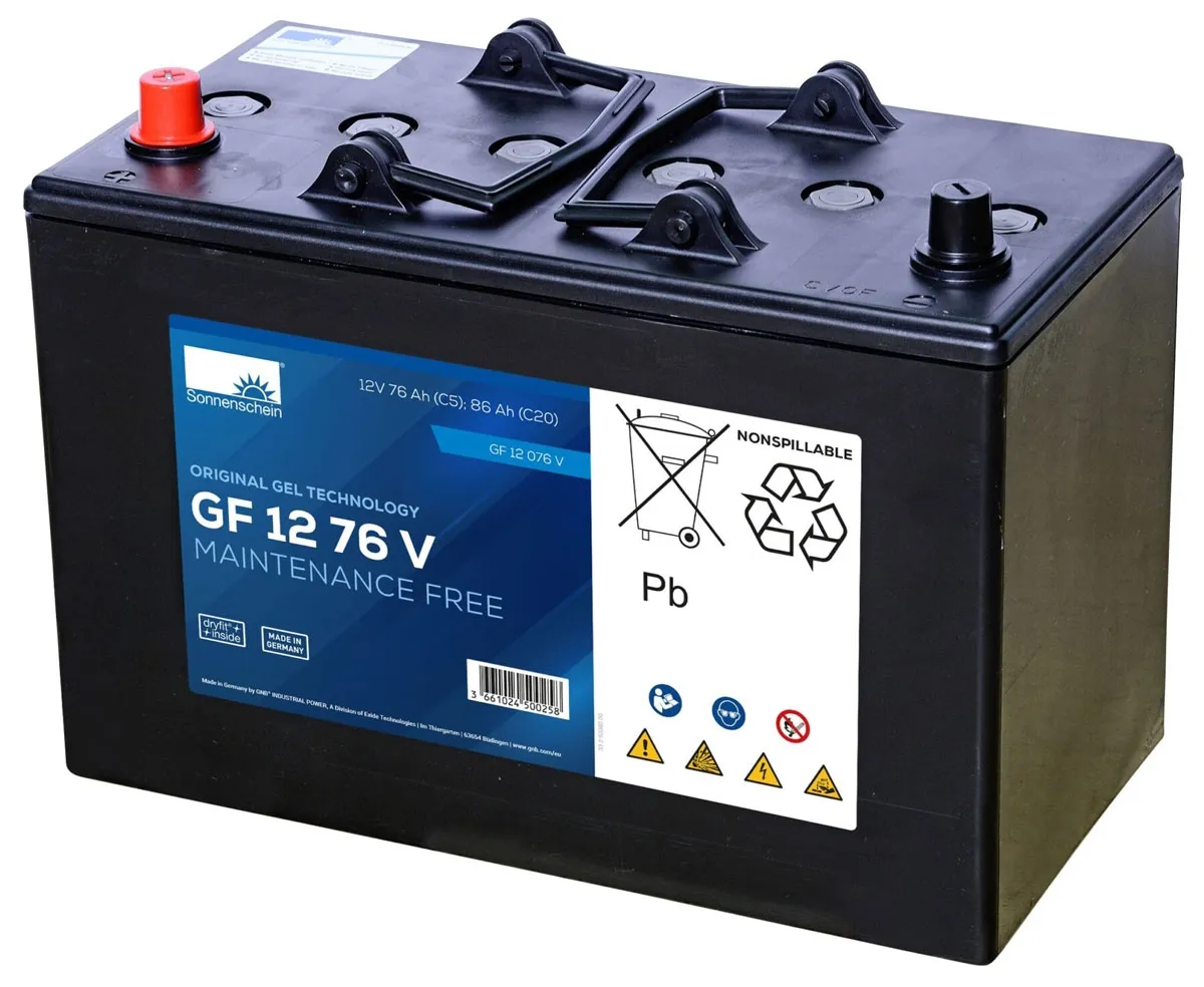 Deep Cycle - Tractiune/Semi-Tractiune - Acumulator TRACTIUNE Sonnenschein dryfit bloc GF12076V 12V 76 AH