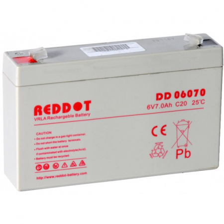 Baterii si acumulatori AGM VRLA de 6-12 V - Acumulator VRLA AGM Reddot 6V 7Ah DD6-7