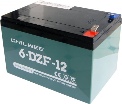 Baterii si acumulatori AGM VRLA de 6-12 V - Acumulator VRLA Ciclic AGM 12V 12Ah(2hr) 6-DZF-12 / 6-DZM-12 pentru biciclete electrice F2, prindere cu papuc