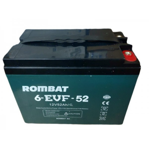 Baterii si acumulatori AGM VRLA de 6-12 V - Acumulator VRLA Ciclic AGM 12V 52Ah(3hr) 6-EVF-52 pentru biciclete electrice