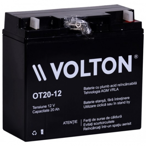 Acumulatori VRLA AGM/GEL / Tractiune / LiFePo4 - Acumulator VRLA Ciclic Volton 12V 20 Ah pentru biciclete electrice