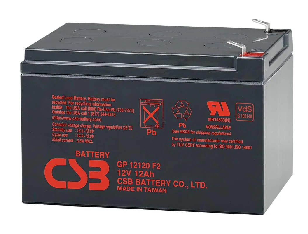 Baterii si acumulatori AGM VRLA de 6-12 V - Acumulator VRLA CSB 12V 12Ah GP12120F2