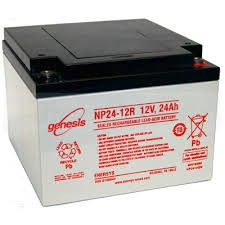 Baterii si acumulatori AGM VRLA de 6-12 V - Acumulator VRLA GENESIS 12V 24 Ah NP24-12 cu terminal Bolt-on M5