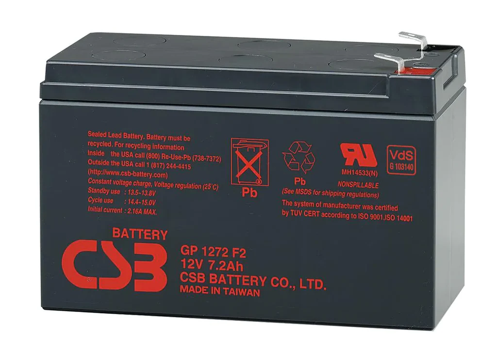 Baterii si acumulatori AGM VRLA de 6-12 V - Acumulator VRLA HighRate CSB 12V 7.2Ah 28W/Cell GP1272F2