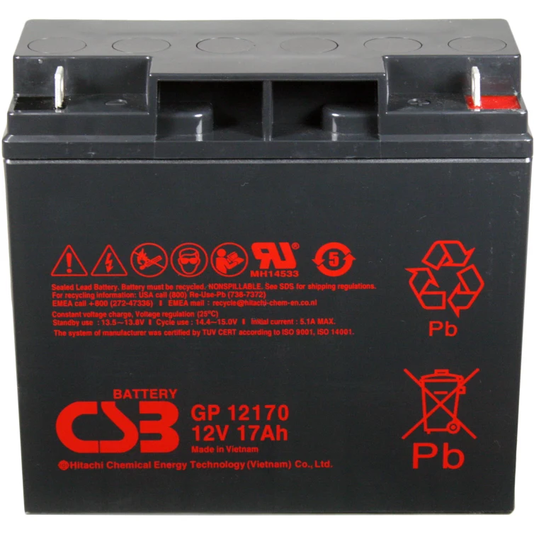 Baterii si acumulatori AGM VRLA de 6-12 V - Acumulator VRLA CSB 12V 17Ah GP12170B1