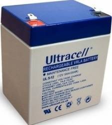 Baterii si acumulatori AGM VRLA de 6-12 V - Acumulator VRLA Ultracell 12V, 5Ah UL5-12 F1